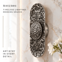 Rust & Shine Silver Wall Light