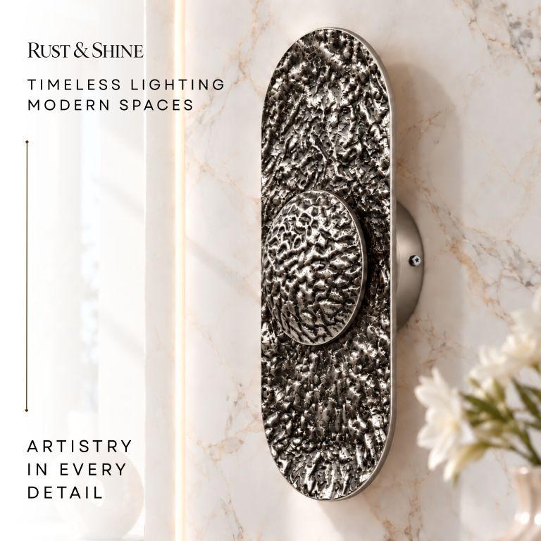 10 Rust & Shine Silver Wall Light - Image 1
