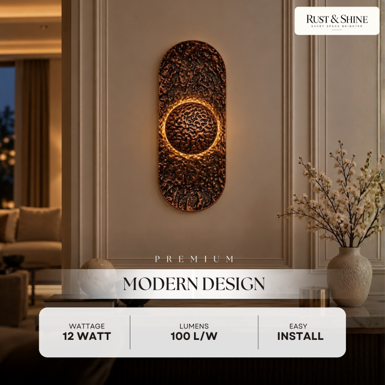 27 Rust & Shine Bronze Wall Light - Image 1